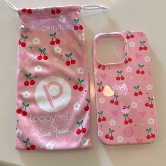 Like new cherry Loopy x Krista Horton case iPhone 13 Pro - Picture 1 of 3